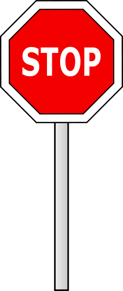 Stop Sign Clipart Png (254x600), Png Download