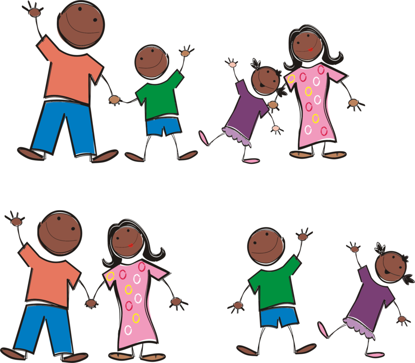 Medium Image - Black Family Stick Figures (765x670), Png Download