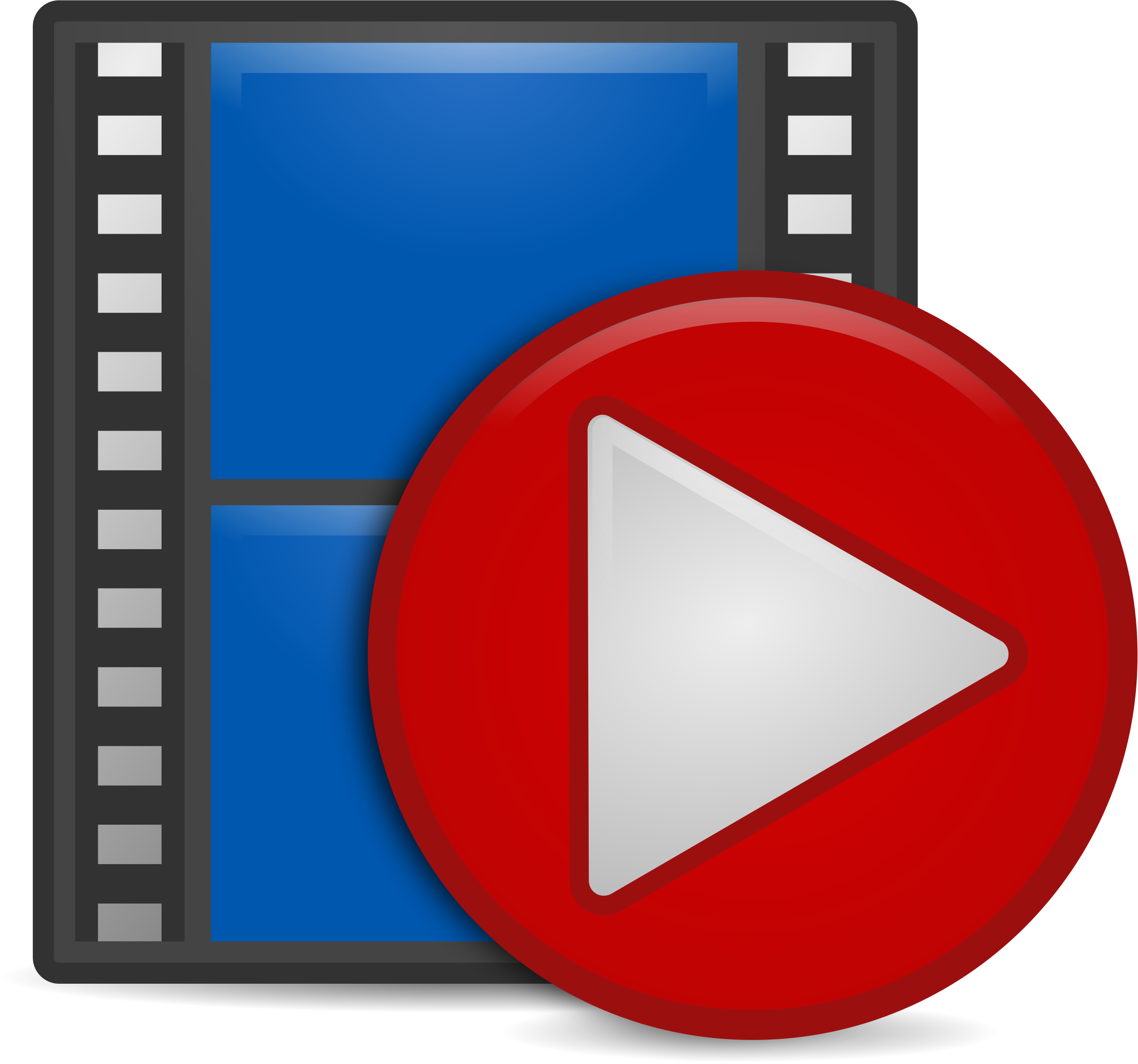 Clipart Video Big Image Png - Play Video Clip Art (2225x2081), Png Download