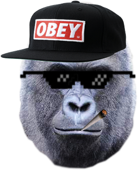 Mlg Memes Png - Unwelcomegreetings Harambe The Gorilla Mask By Rapmasks (501x337), Png Download