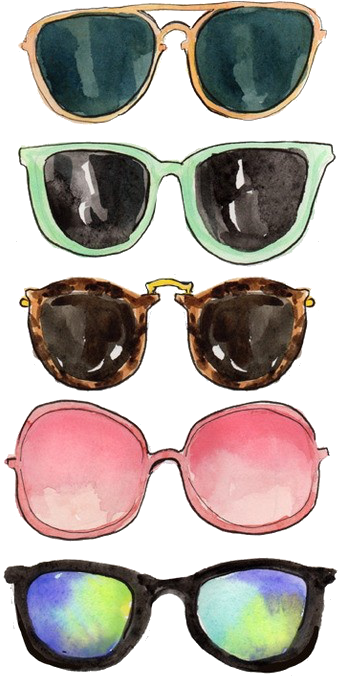 Sunglasses Drawing (395x750), Png Download