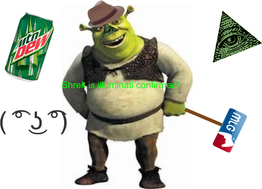 Mlg Shrek By N00bkaik-d8ovxy2 - Shrek And Donkey Love (960x720), Png Download