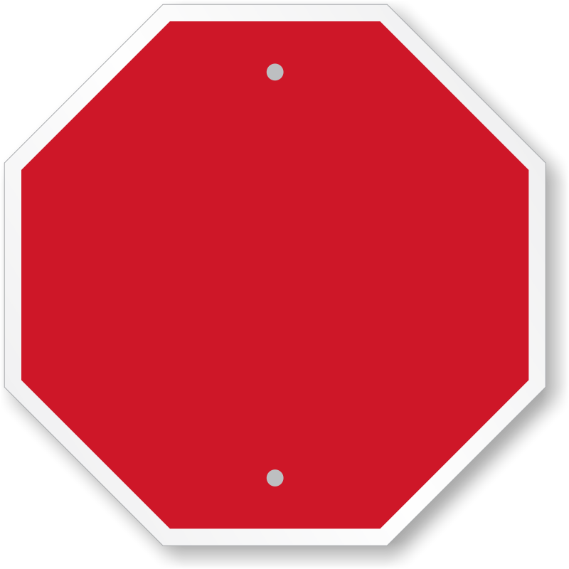 Blank Octagon Shaped Bordered Sign - Impeach 45 (800x800), Png Download