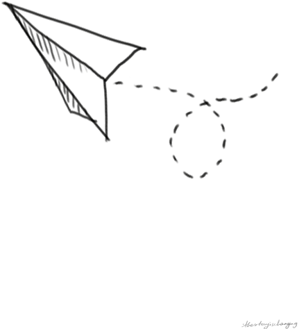 Group Of Tumblr Png Images - Paper Plane Tumblr Png (500x700), Png Download