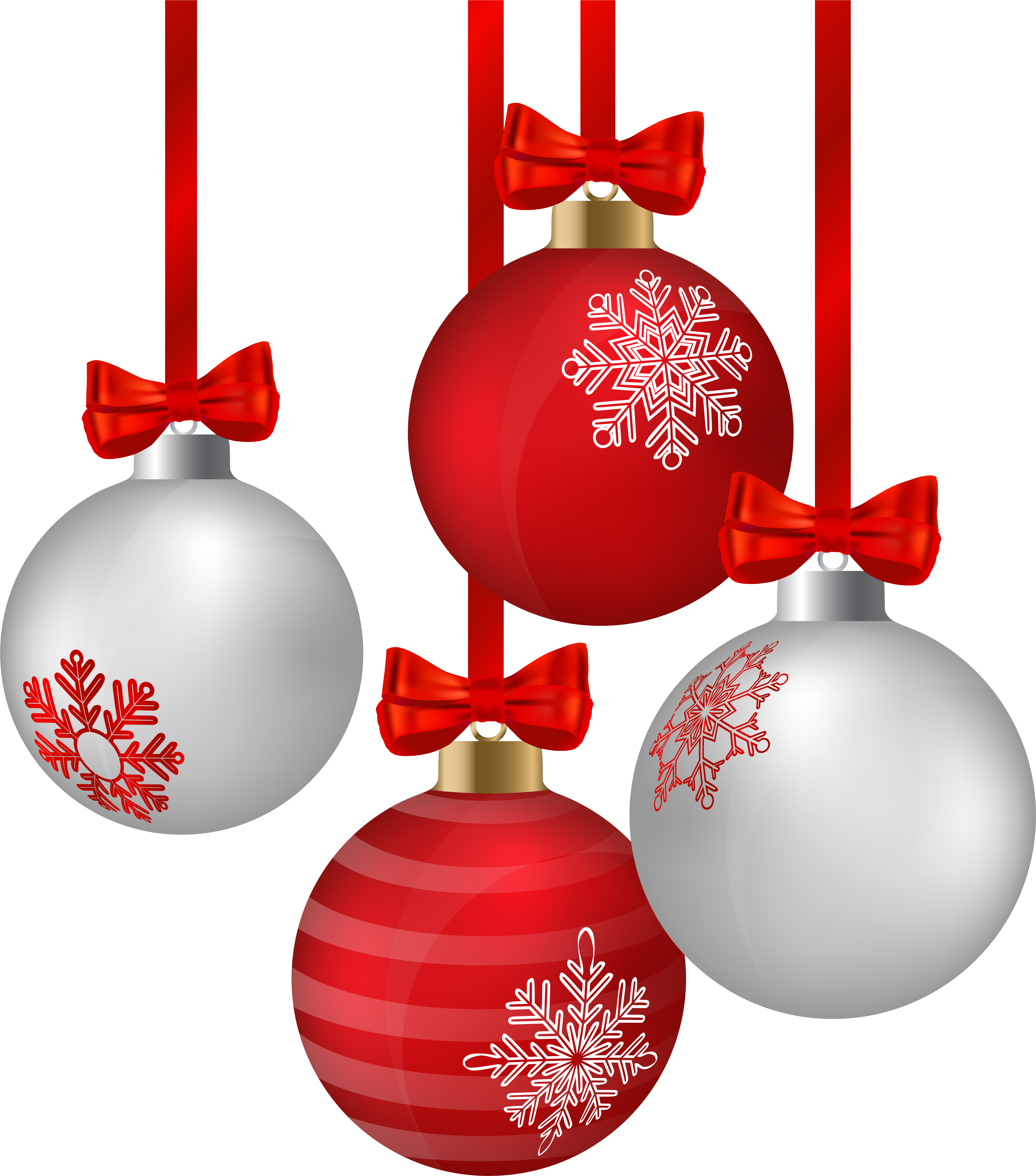 Hanging Christmas Balls Png (5547x6252), Png Download