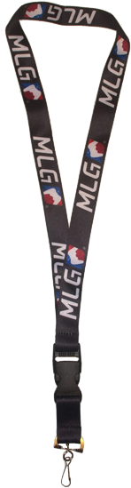 Mlg Lanyard With Detachable Key Chain Color Black Chain, - Color (263x600), Png Download