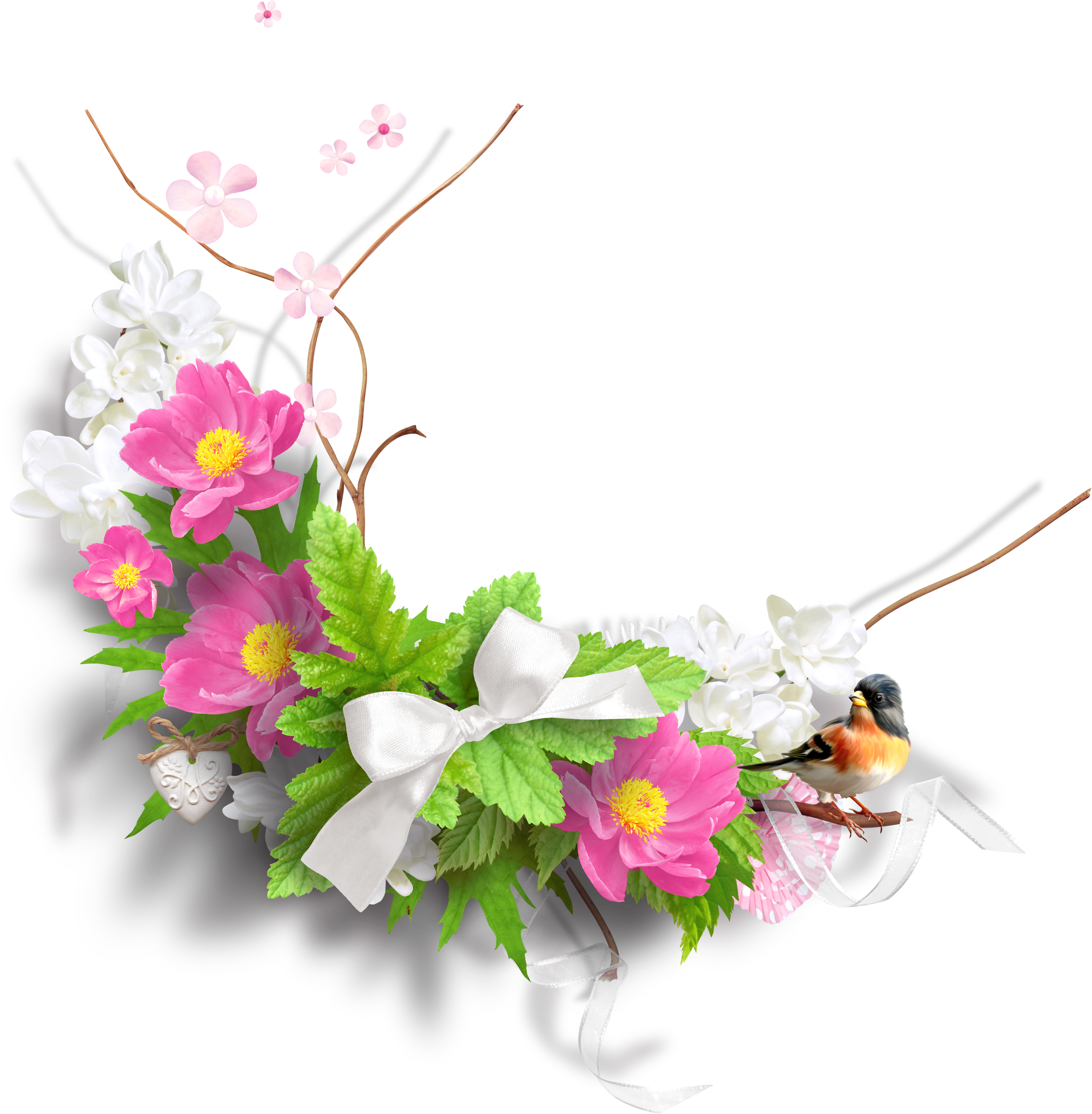 Spring Flowers Image - Flowers Decoration Png (3365x3454), Png Download