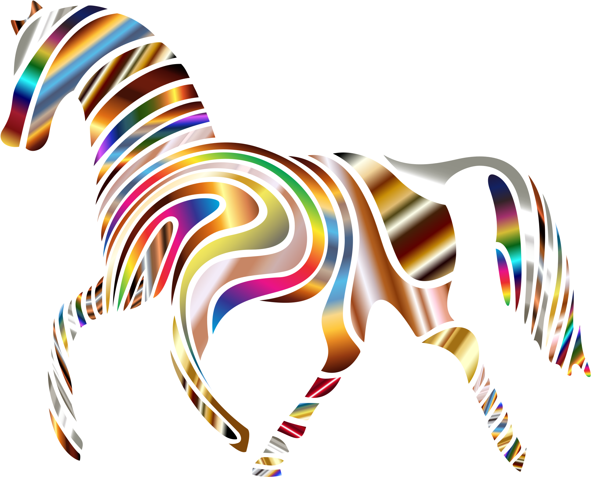This Free Icons Png Design Of Psychedelic Horse (2400x1724), Png Download