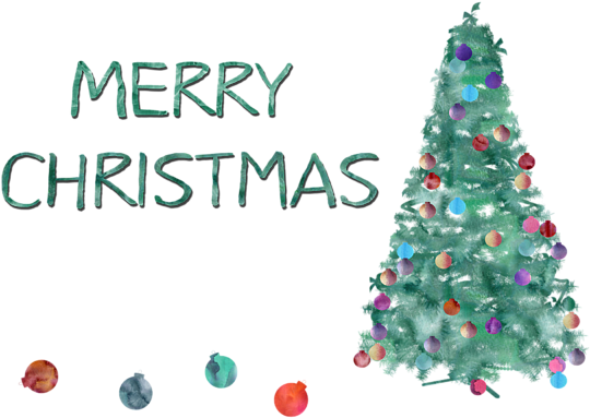 Christmas Watercolor Tree By Terry Weaver - Merry Christmas Watercolor (600x428), Png Download
