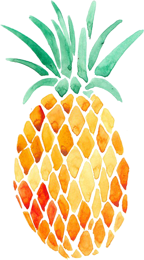 Transparent Pineapple My Edit Pineapple Watercolor, - Transparent Pineapple (286x517), Png Download