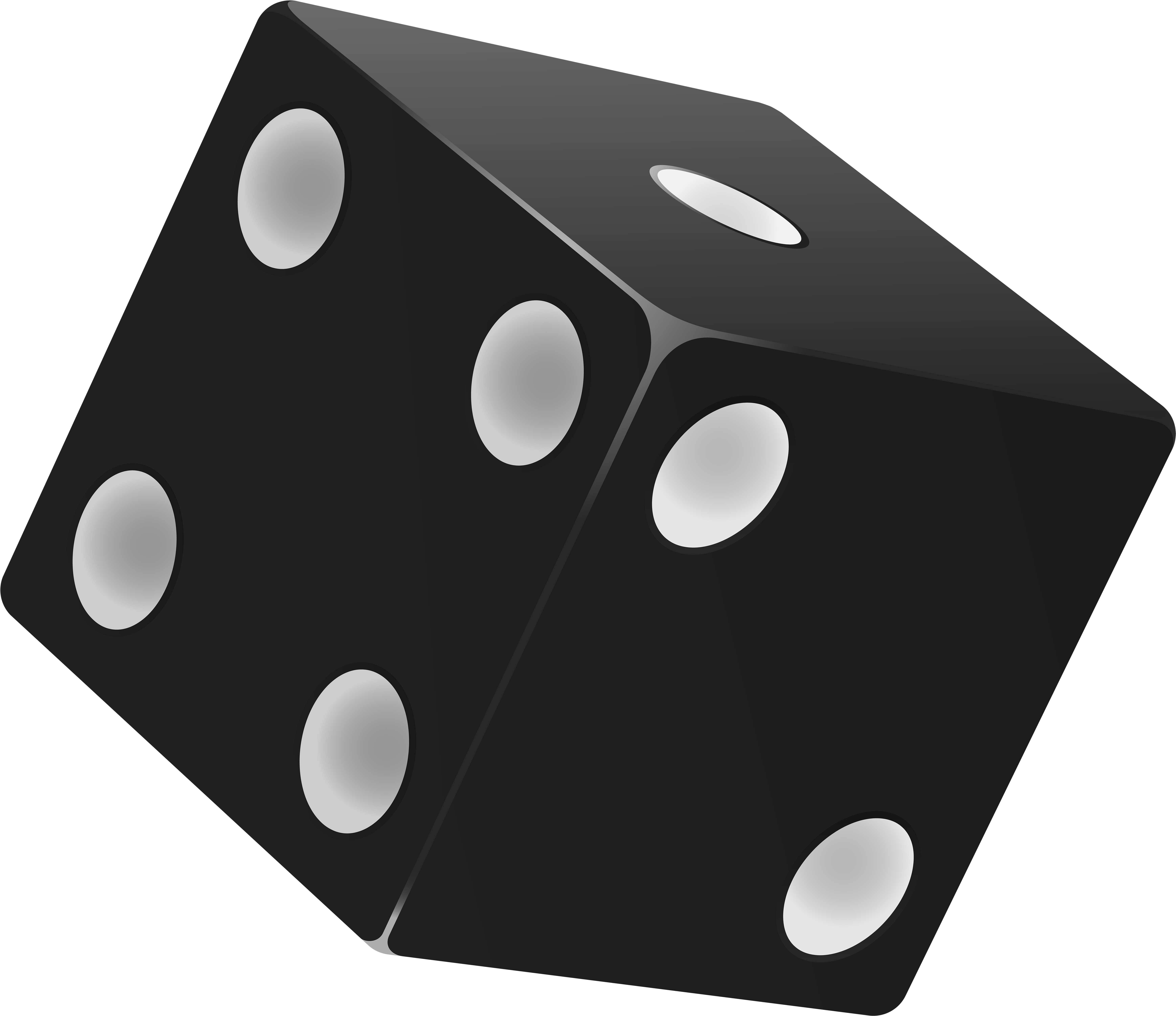 Black Dice Png Clip Art - Clipart Dice (6000x5285), Png Download