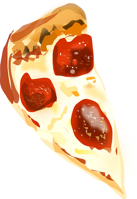 Free Vector Graphic - Slice Of Pizza Transparent Background (441x640), Png Download