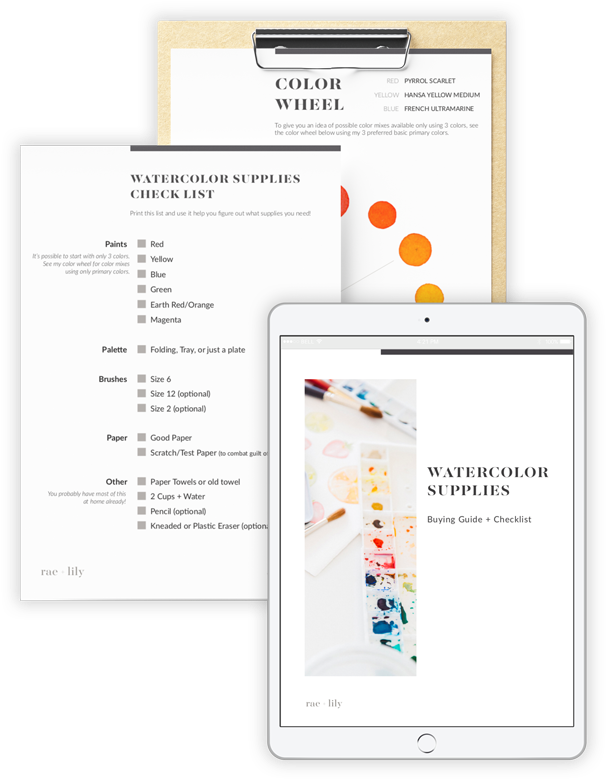 Supply Guide Mockup - Watercolor Painting (800x933), Png Download