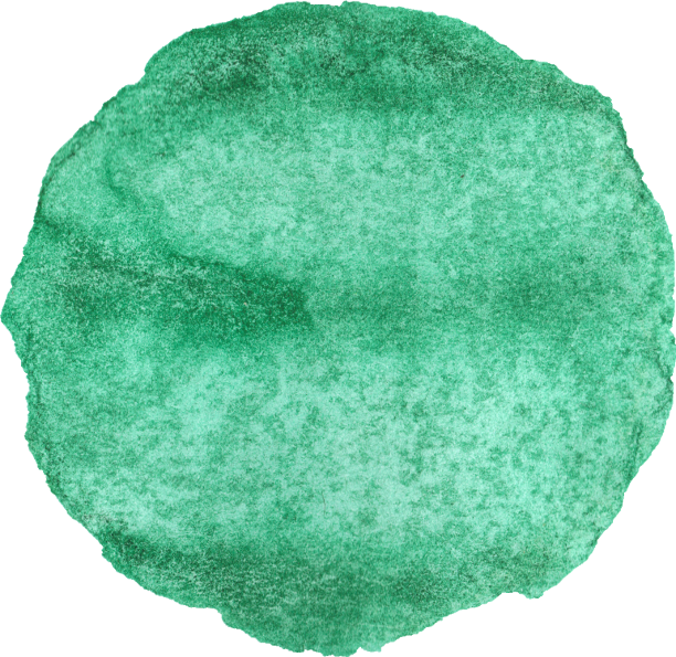 11 Watercolor Circles - Water Brush Png Green (612x595), Png Download