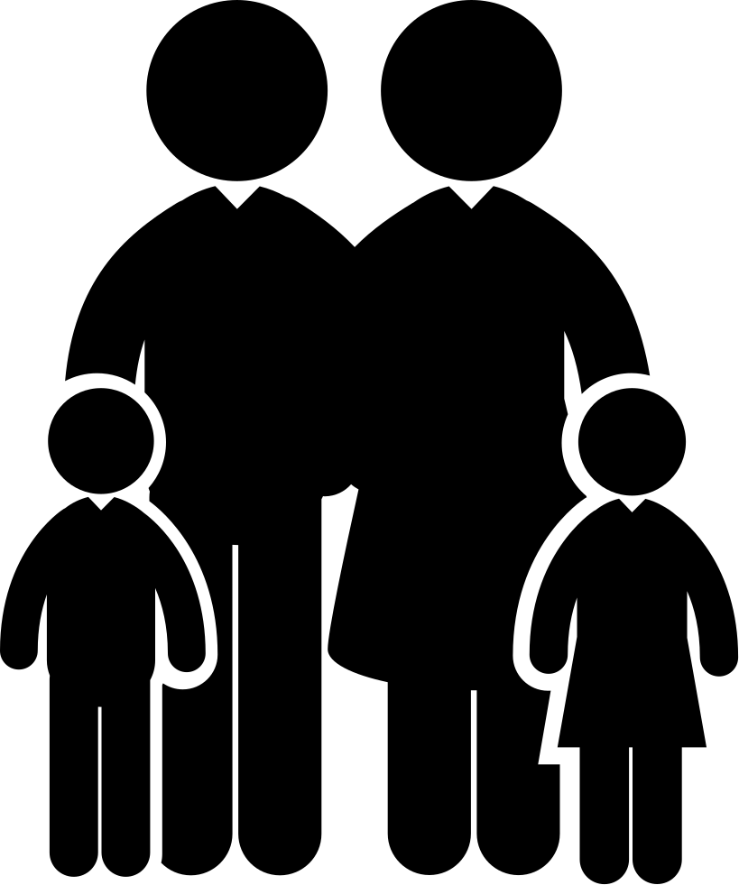 Family Of Four With Two Minors And Two Adults Comments - Family Icon Png (819x981), Png Download