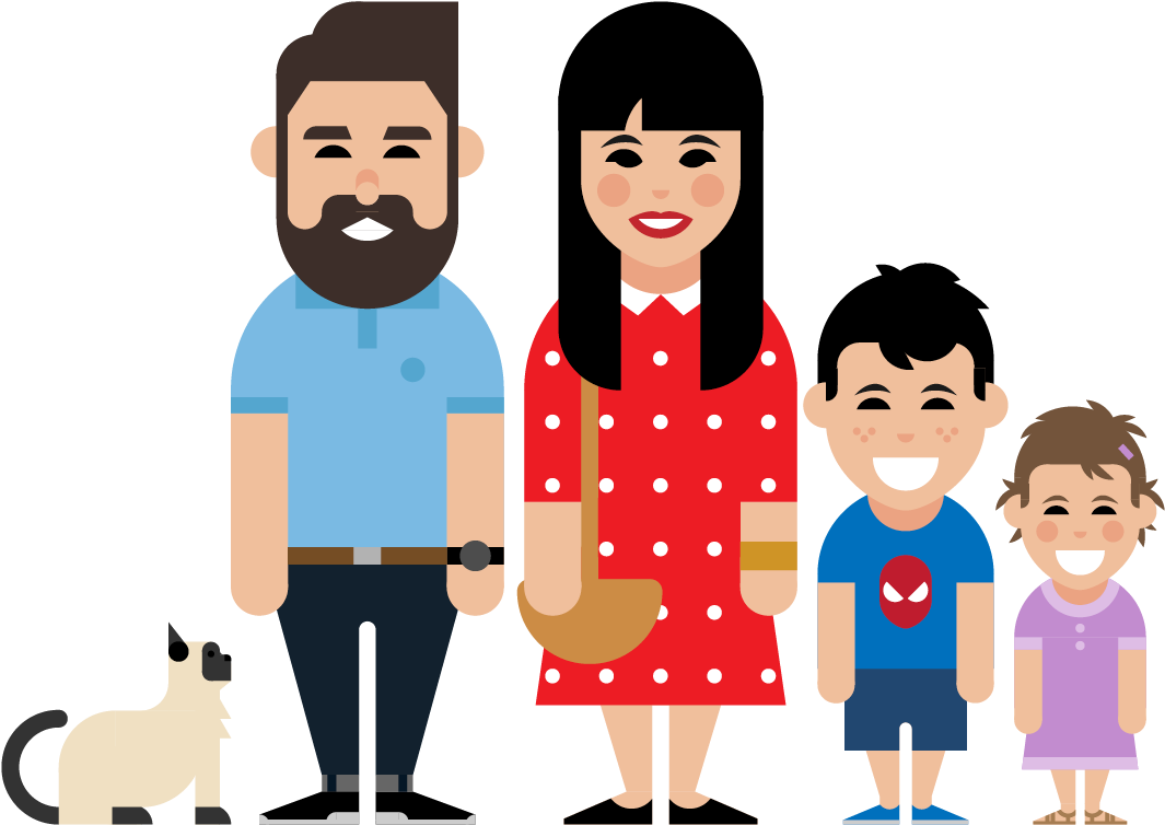 Family - Family Illustration (1600x1065), Png Download