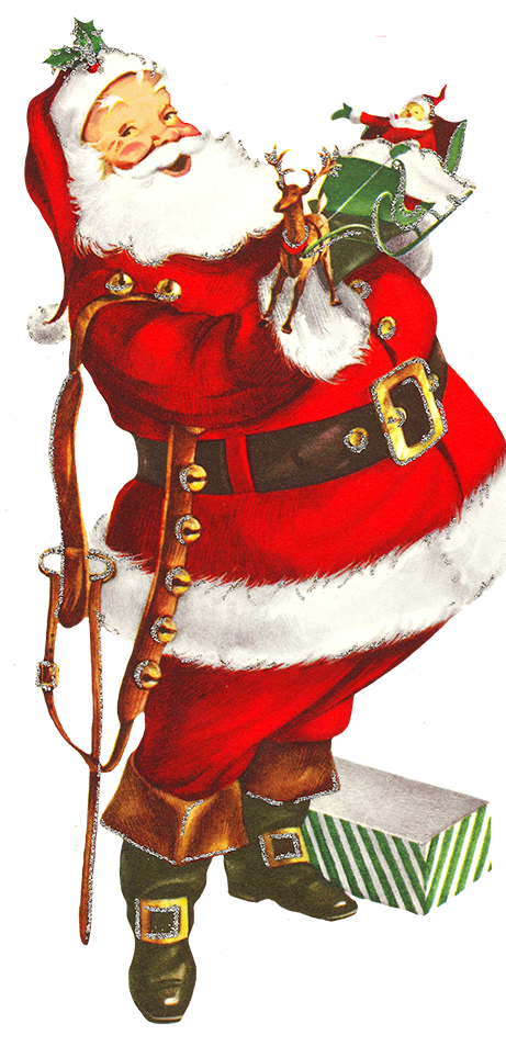 Png Free Charming Christmas Clip Art Old Of Claus - Santa Claus Png (461x964), Png Download