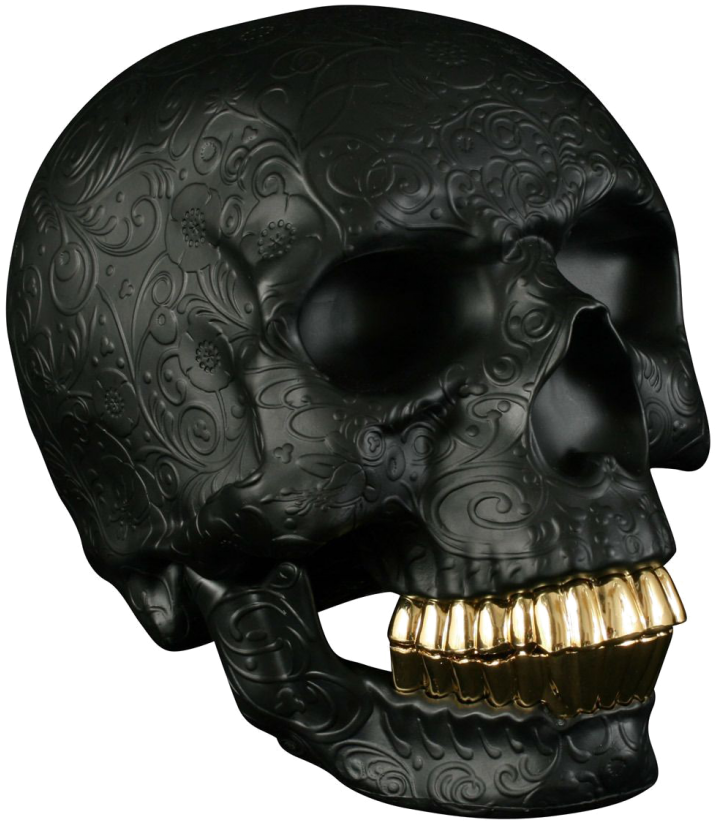 Black Skull Png Photo - Black Kidrobot (1024x993), Png Download