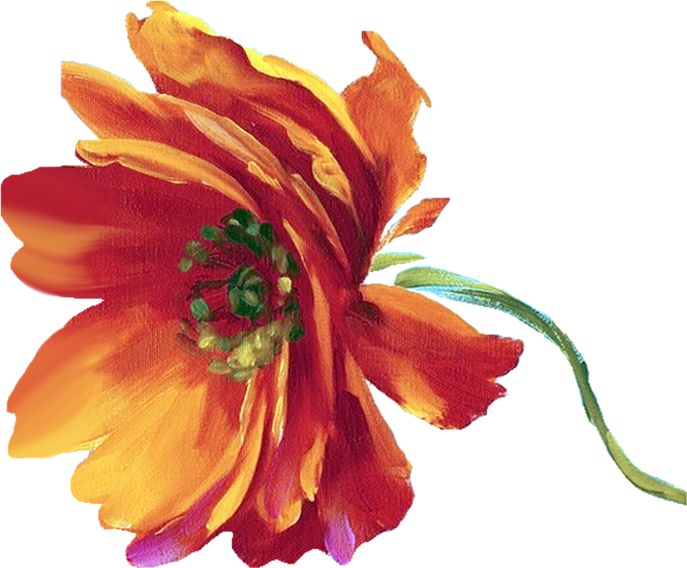 Watercolour Flower Png (1600x1316), Png Download