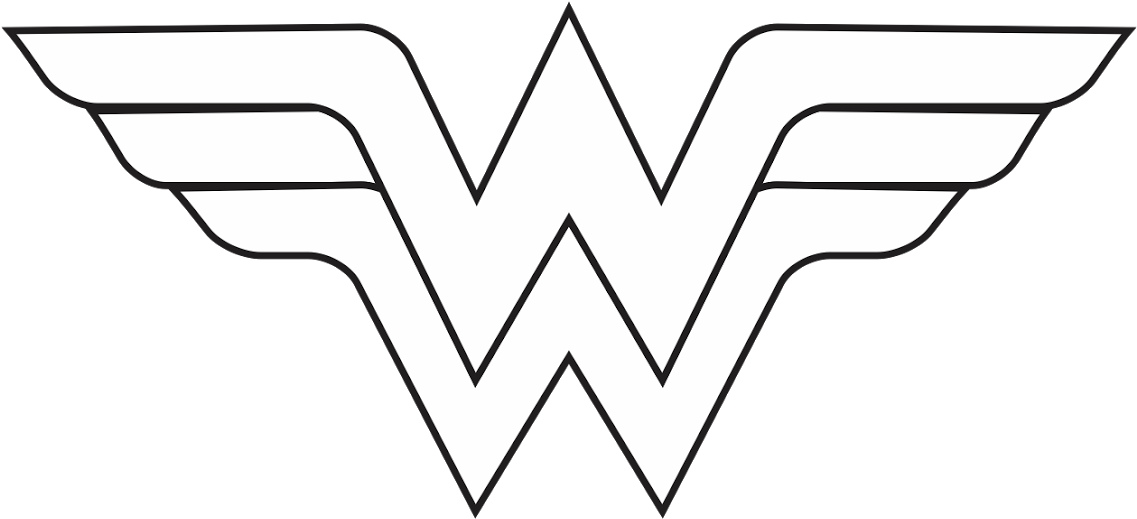 Download Wonder Woman Black And White Clipart Draw Wonder Woman Logo Png Image With No Background Pngkey Com