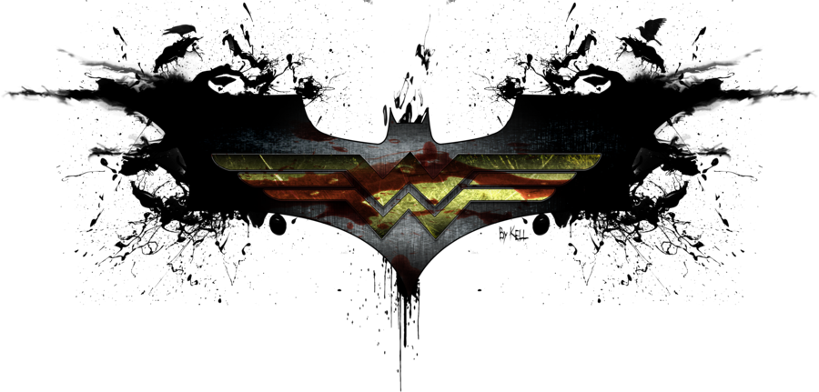 Deviantart Is The World's Largest Online Social Community - Batman And Wonder Woman Logo (900x431), Png Download