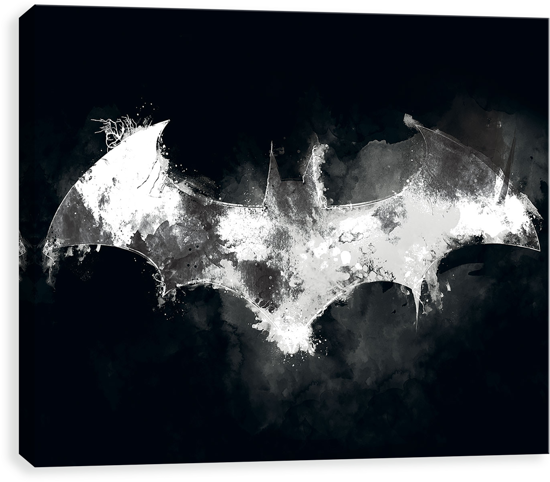 Batman Watercolor - Batman Canvases By Entertainart - Batman Watercolor (1280x1280), Png Download