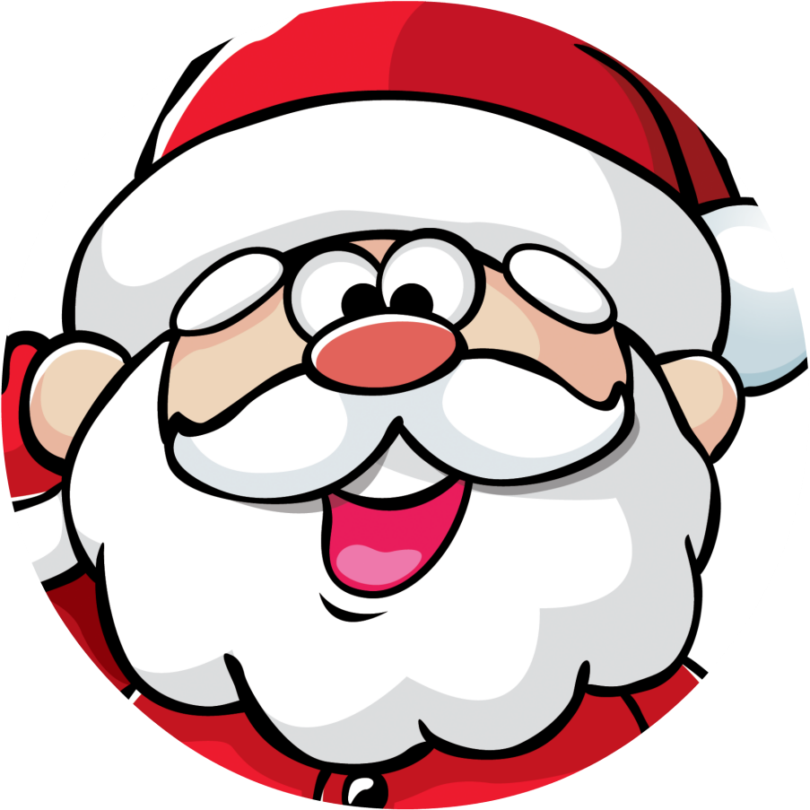 Christmas Santa Face Transparent Background Png - Christmas Day (1024x1024), Png Download