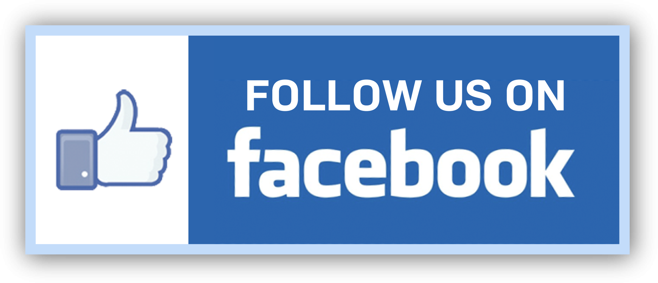 Facebook Icon Follow Us On Fb Clip Stock - Facebook (2370x1058), Png Download