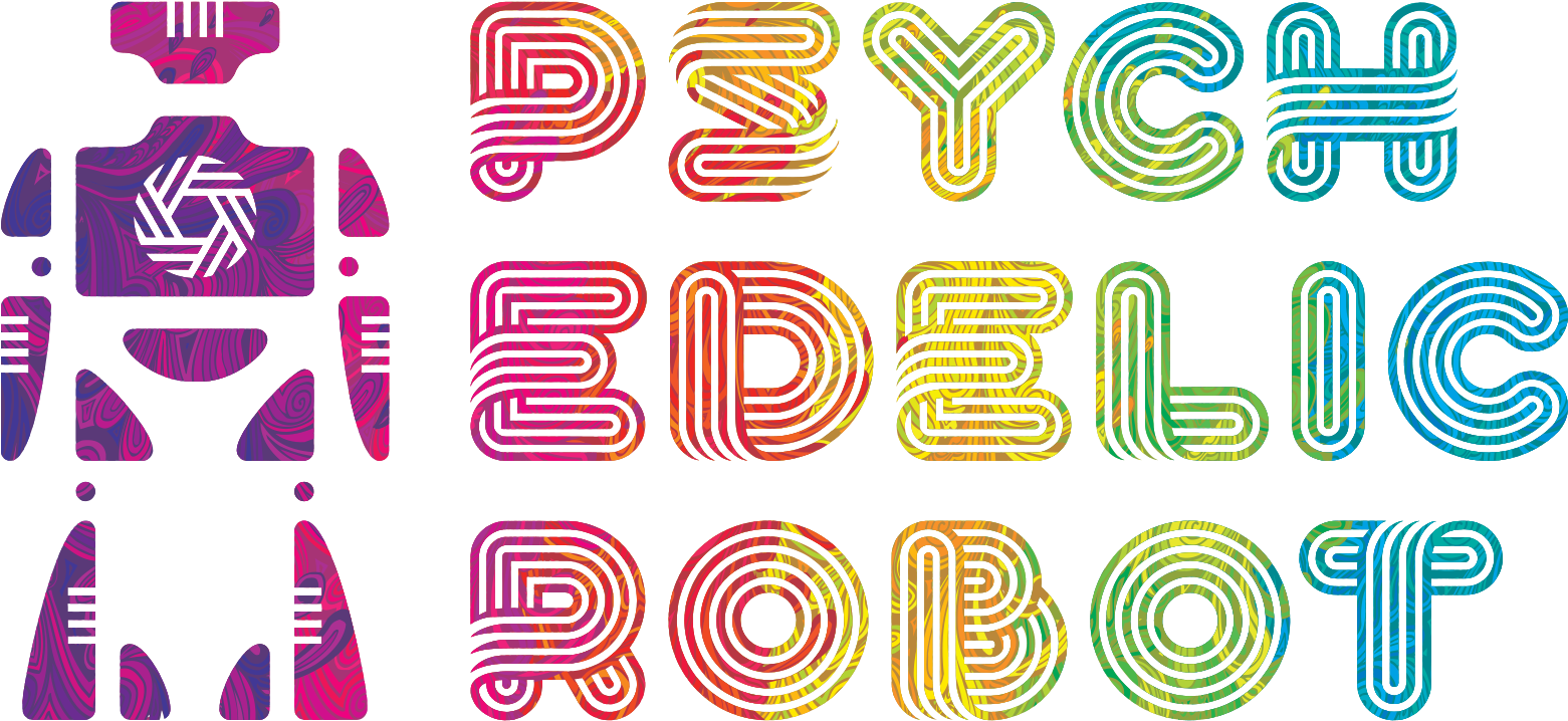 Biv 069 Psychedelic Robot Logo - Psychedelic Robot Dallas (1793x985), Png Download