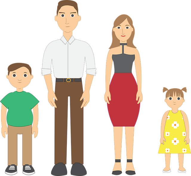 Family Vector Father Mother Children Union - Gambar Ayah Ibu Dan Anak (368x340), Png Download