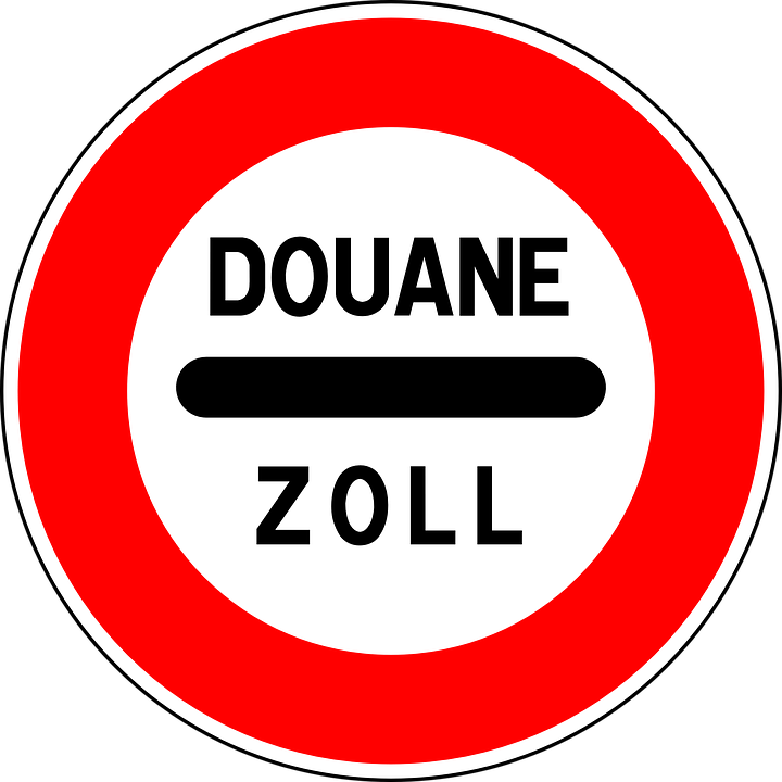 Customs Stop Road Sign Png - Panneau Fermer La Porte (720x720), Png Download