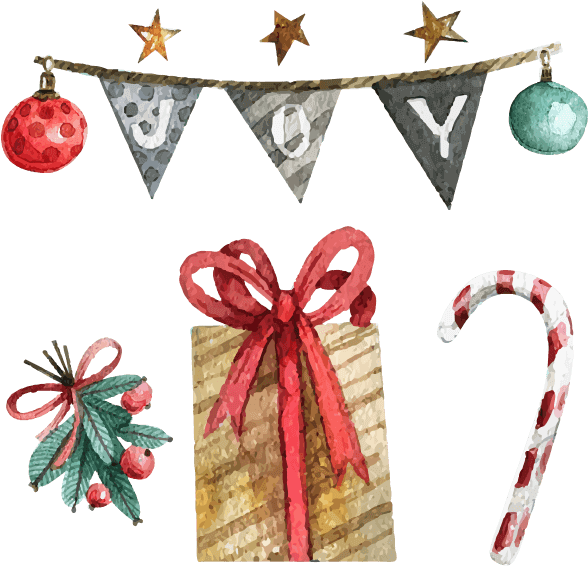 Beautiful Watercolor Christmas Messages Sticker-2 - Botanical Illustration (618x618), Png Download