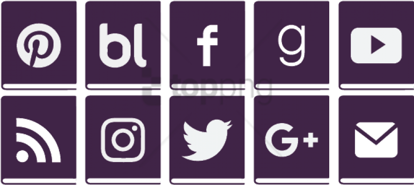 Social Media Icons Png - Transparent Background Social Media Icons Free Png (642x299), Png Download