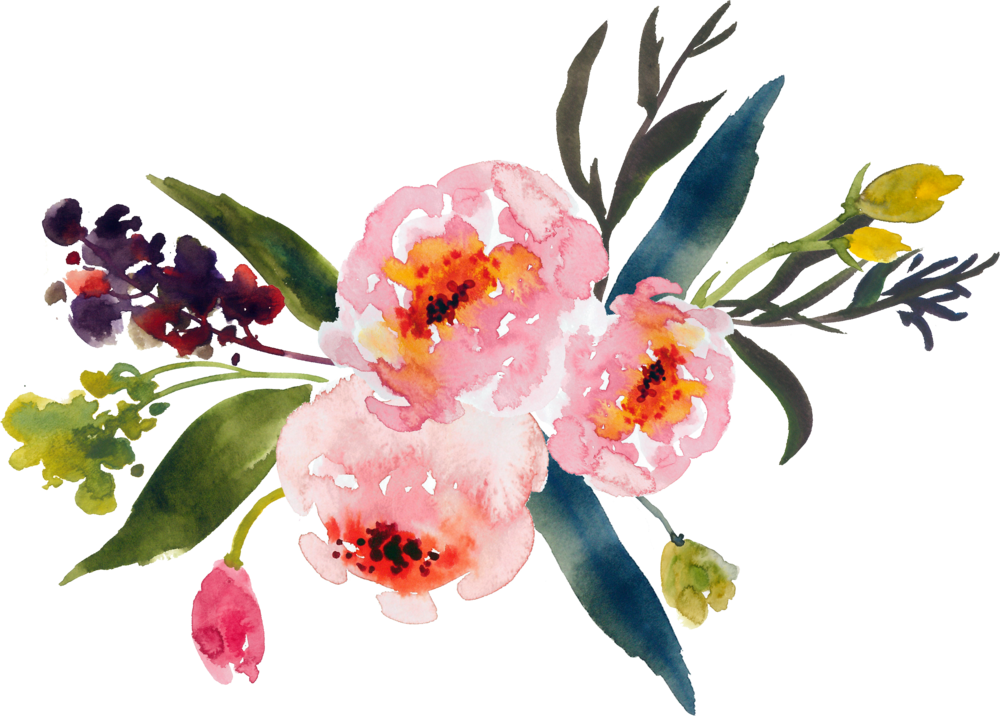 Pine State Flowers Picture Library Stock - Watercolor Flower Clipart Png (1000x716), Png Download