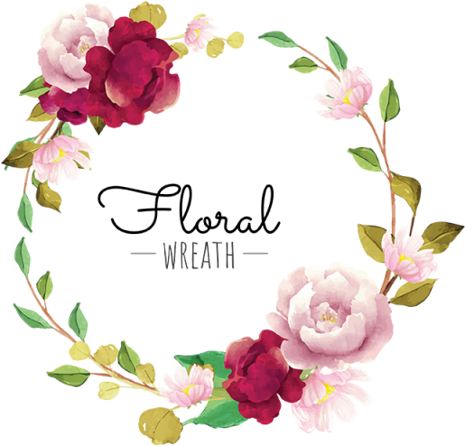 Flower, Wreath, Red, Burgundy, Blooming, Pink, Beautiful, - Red Flower Wreath Png (640x640), Png Download