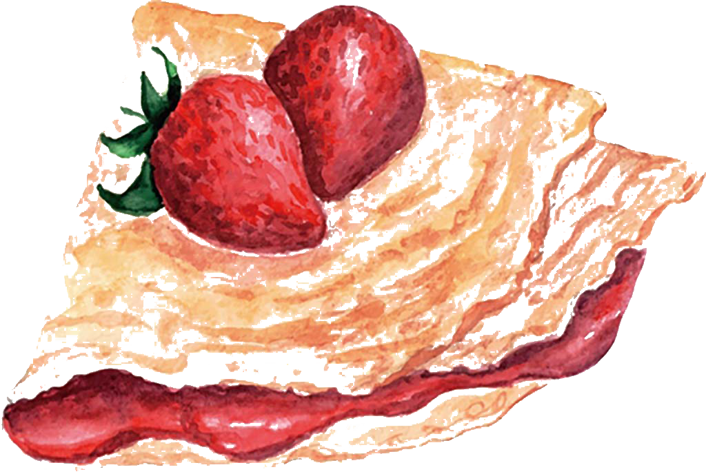 Pie Watercolor Png - Pancake Watercolor (1024x688), Png Download