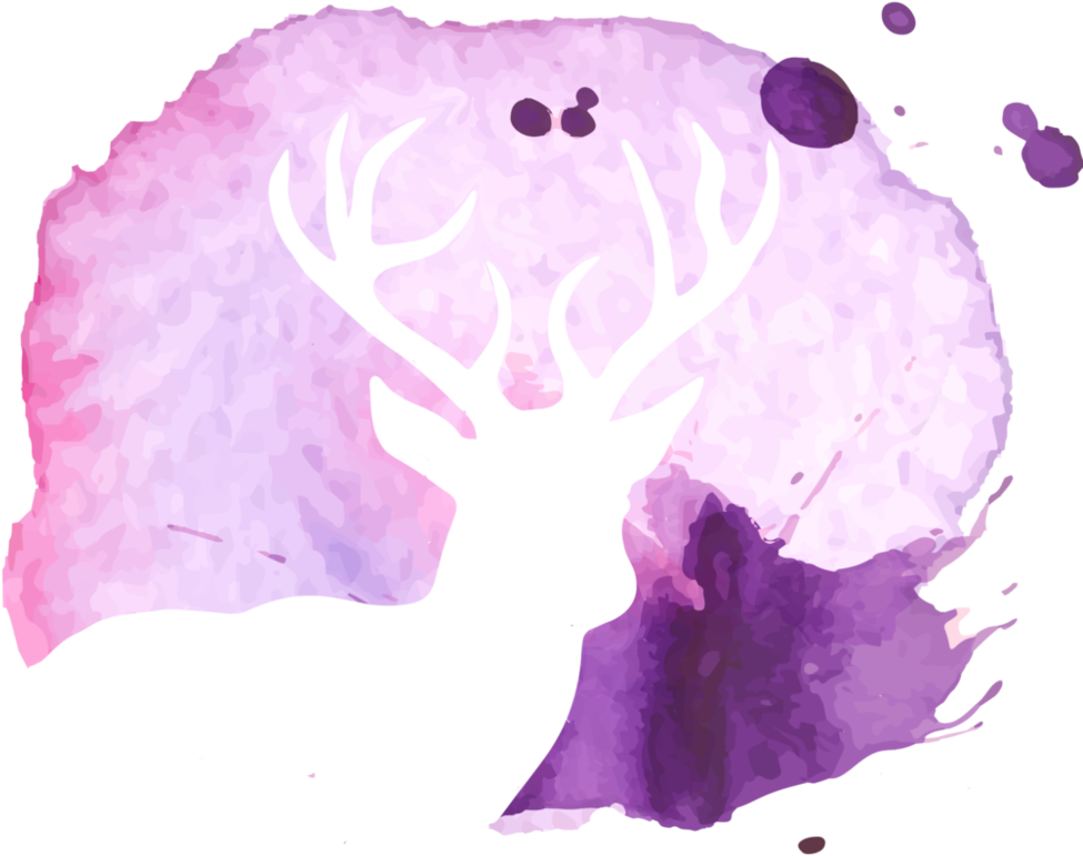 Watercolor Deer By Aewin On Deviantart Clip Art Freeuse - Watercolor Deer Png (997x802), Png Download