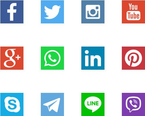 Social Networks Logos - Social Media Drives Traffic To Website (560x480), Png Download