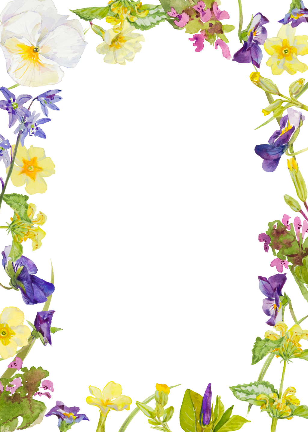 Purple Watercolor Hand-painted Flowers Transparent - Watercolor Painting (1024x1435), Png Download