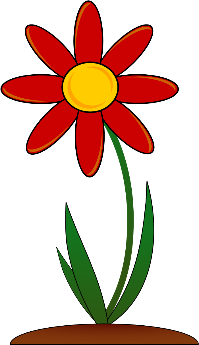 Spring Flowers Vector Png - Red Flower Clip Art (800x800), Png Download