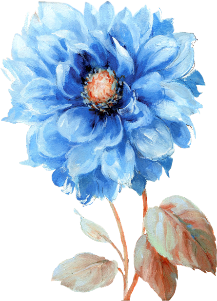Green Leaf Art A Blue Note Ii Framed Painting Print (480x853), Png Download