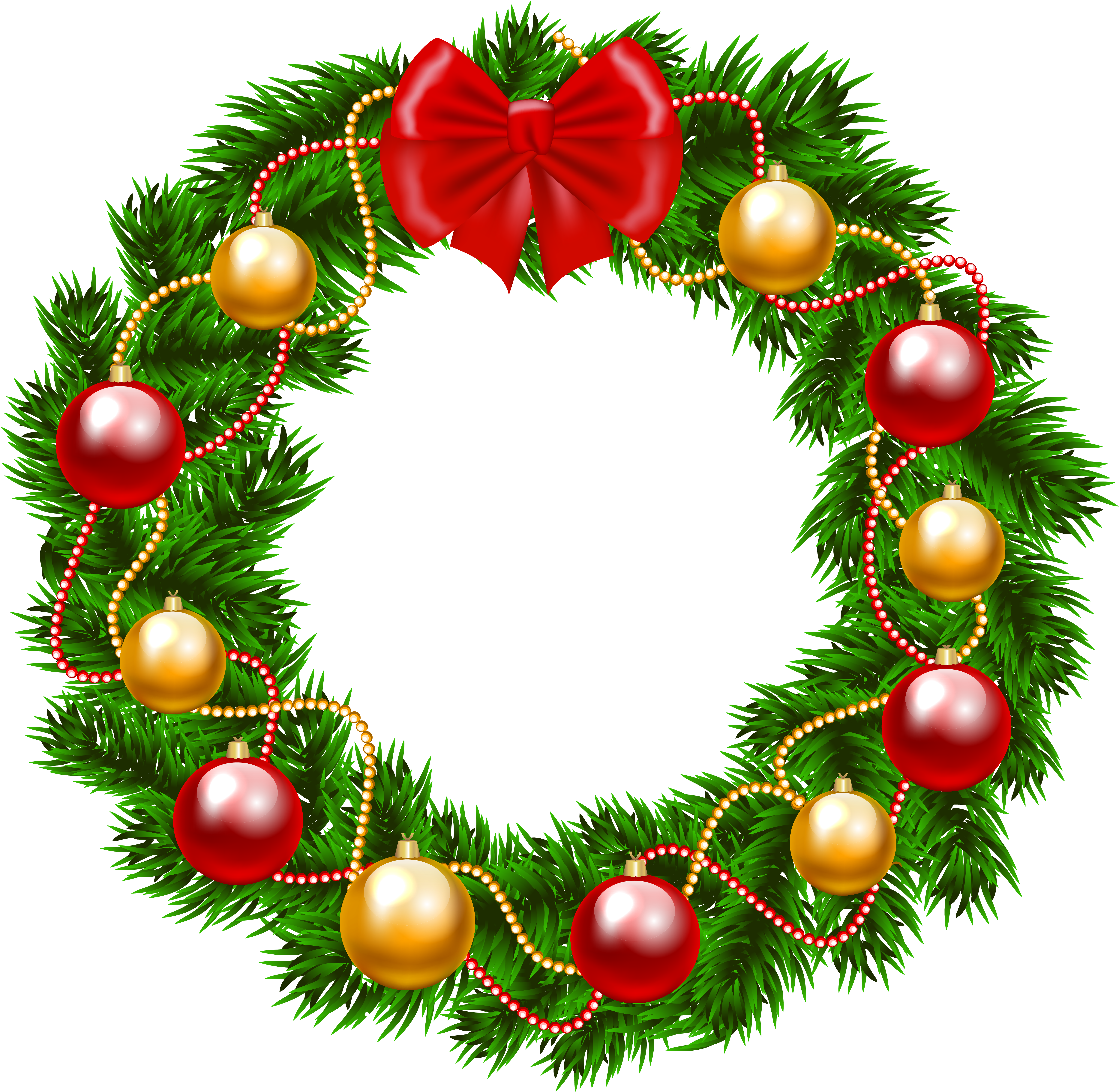 Christmas Wreath Png Clipart Image - Christmas Wreath Png Clipart (600x587), Png Download