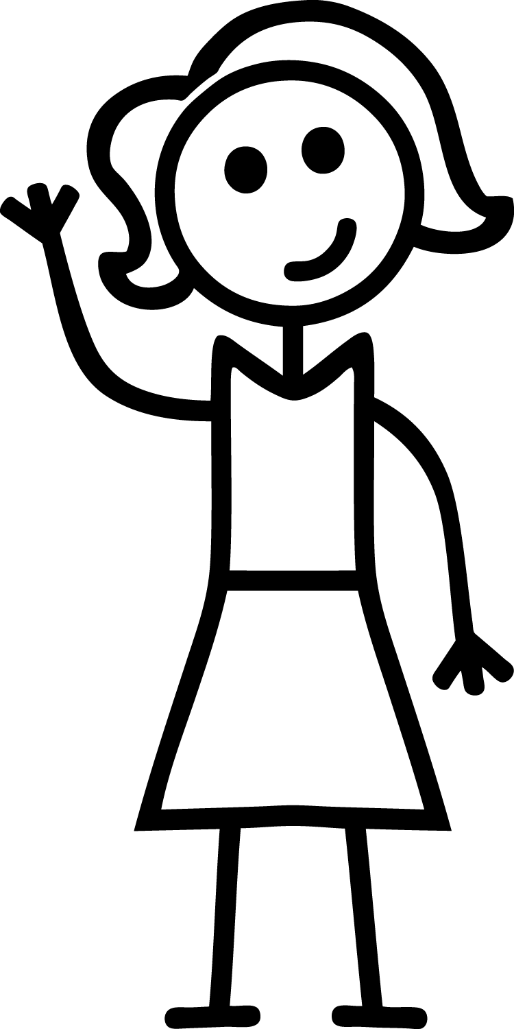 Stick Figure Clip Art Png Clipart - Girl Stick Figure Png (750x1500), Png Download