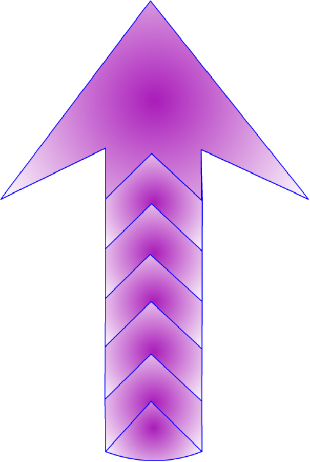 North Arrow Orienteering Clipart, Vector Clip Art Online, - Purple Animated Up Arrows (605x900), Png Download