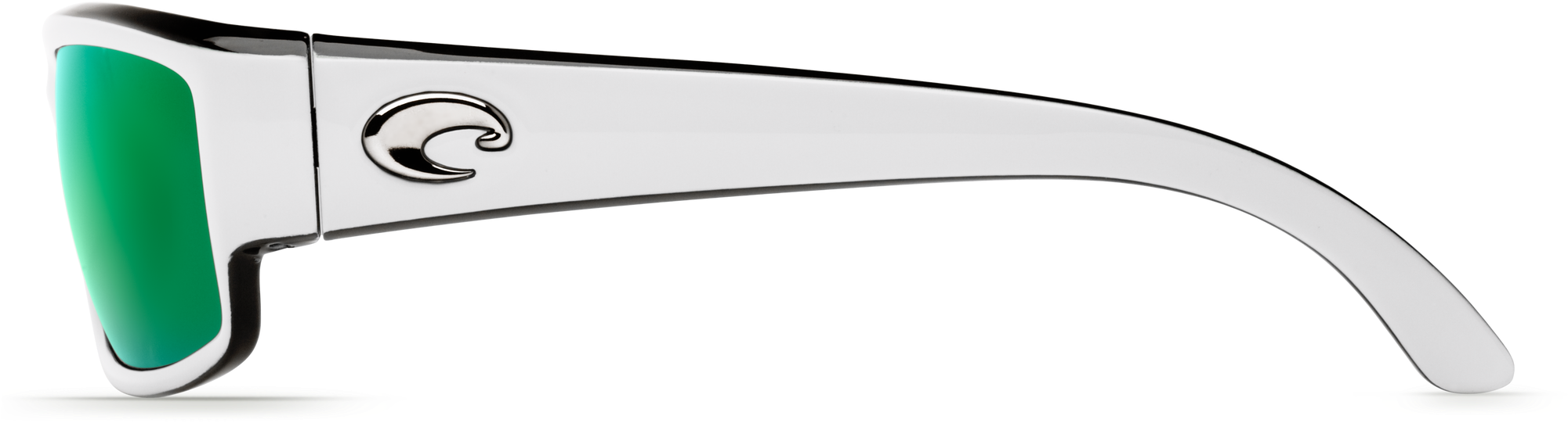 Costa Del Mar Caballito Sunglasses In White Black, - Costa Del Mar Caballito 30 White Black Sunglasses Green (2000x1000), Png Download