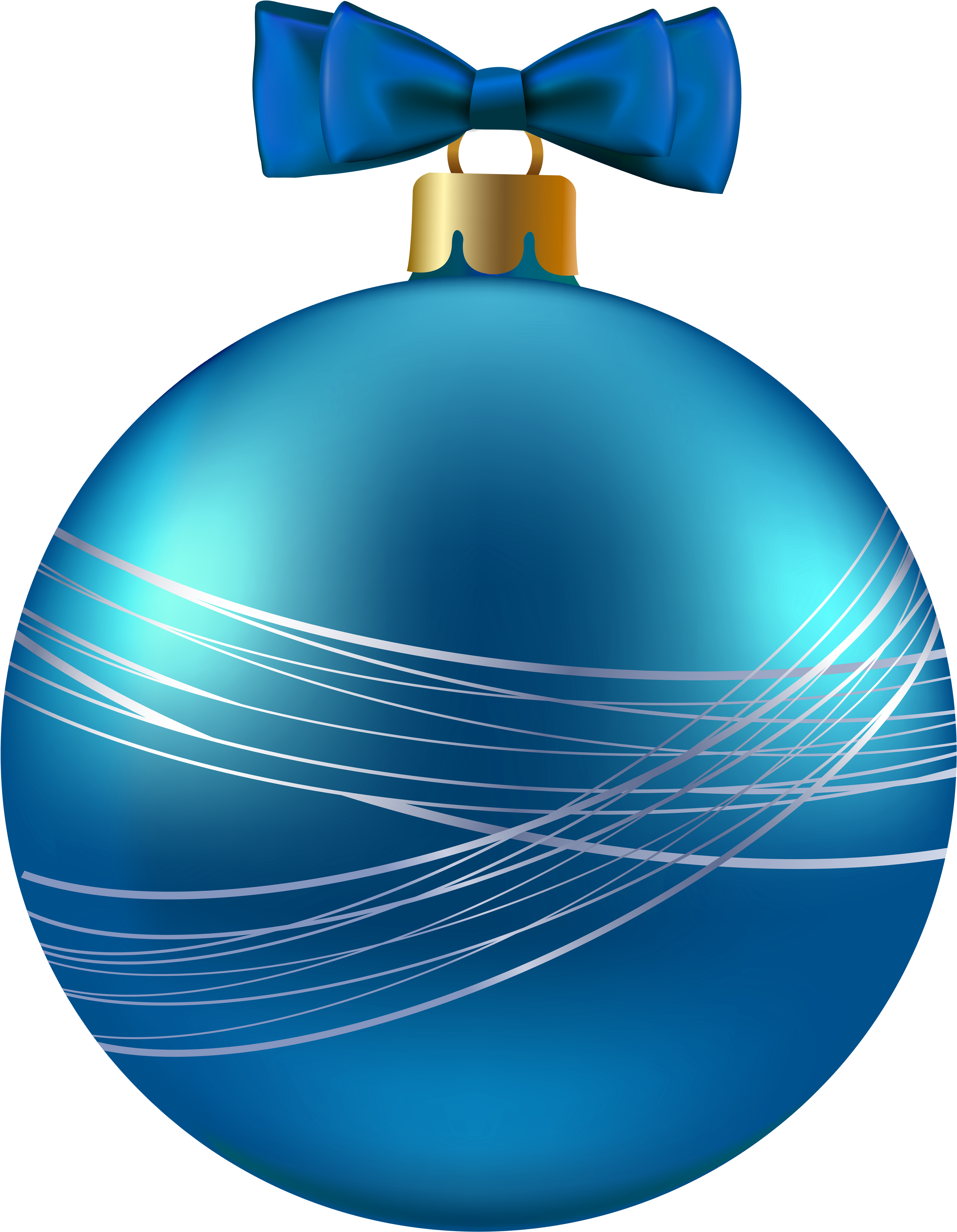 Blue Christmas Ornament Png Clipart Image (4818x5701), Png Download