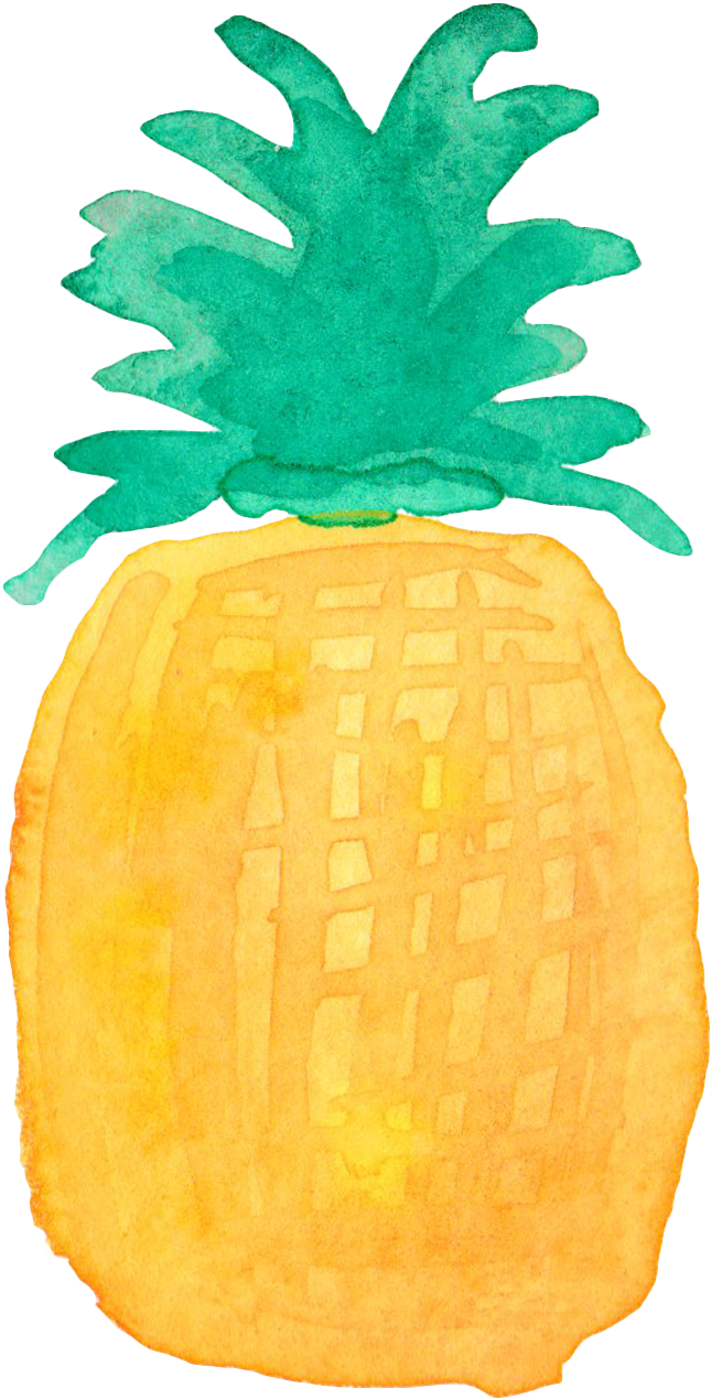 Pineapple Drawing Watercolor Painting - Pineapple Clipart Watercolor Vector (1500x1500), Png Download