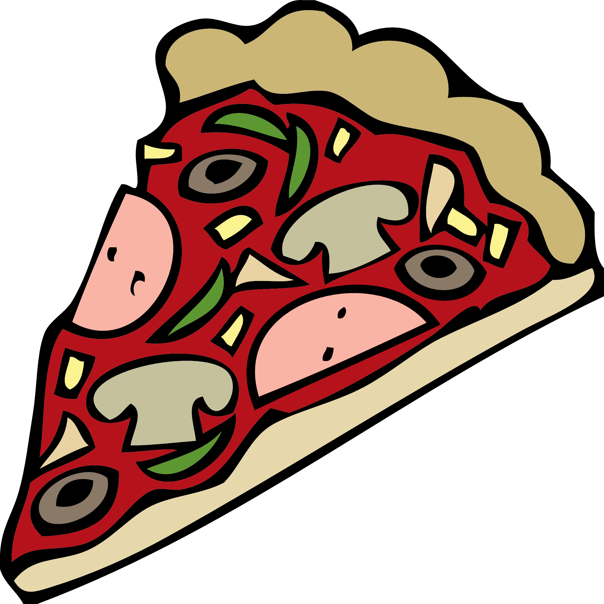 Pizza Drawing Money - Pizza Transparent Background Clipart (1969x1969), Png Download