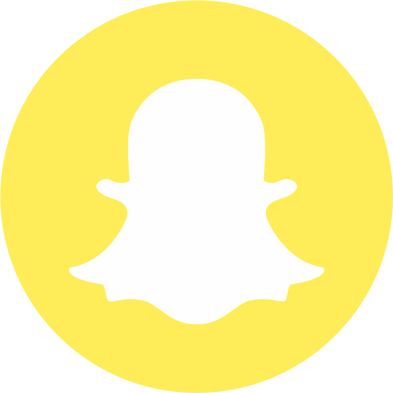 Snapchat Circled Logo Icon - Newsletter (1600x1600), Png Download