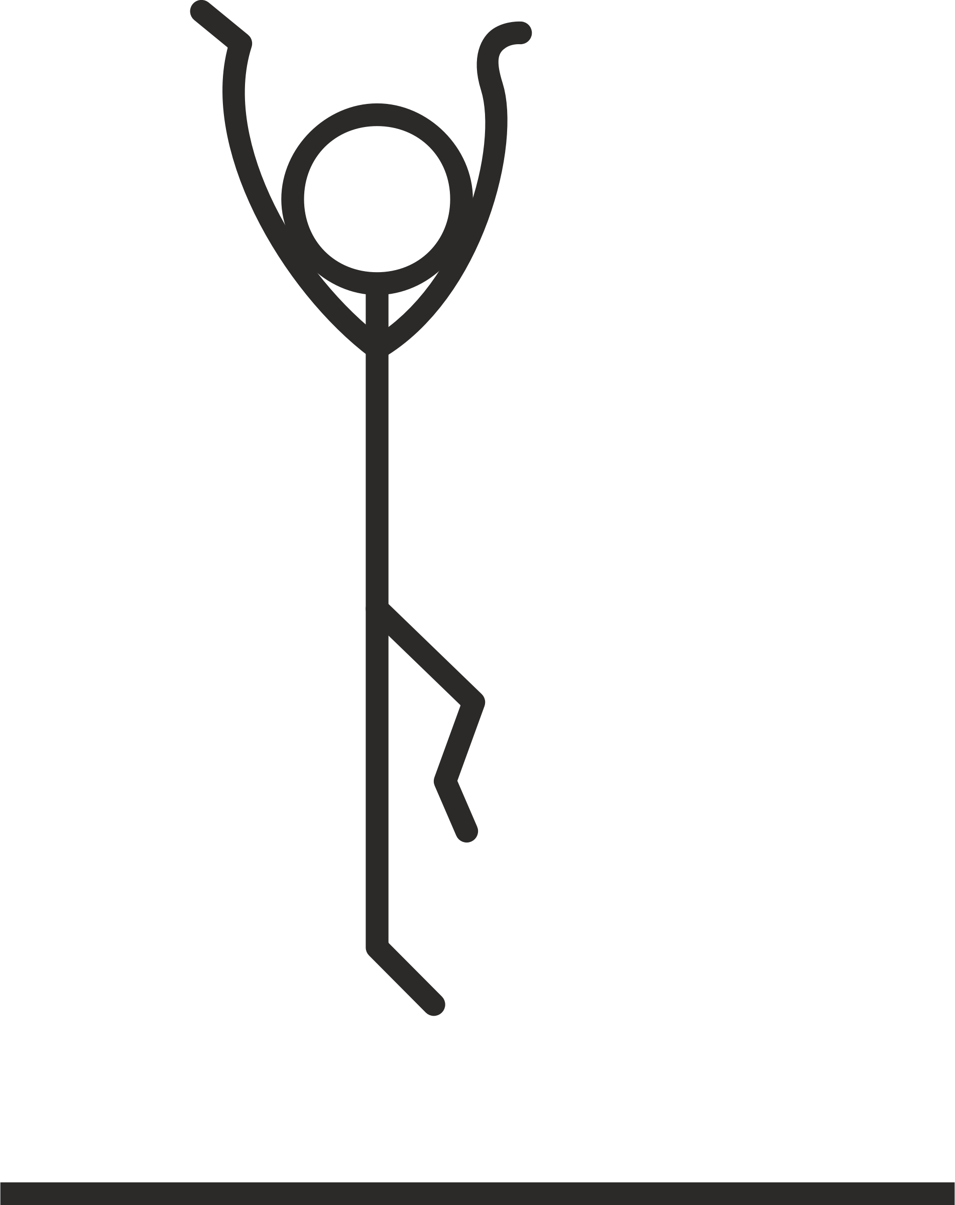 This Free Icons Png Design Of Stick Figure Jumping (1902x2400), Png Download